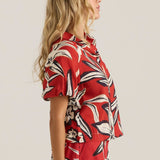 Anella Bubble Sleeve Blouse - Asperula Floral