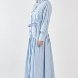 Christa Stripe Shirt Dress - Blue Choc Stripe
