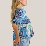 Isra Peplum Blouse - Sea Meadow