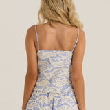 Kaia Cami - Blue/White Stripe