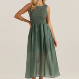 Saga Tank Dress - Sage Olive