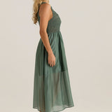 Saga Tank Dress - Sage Olive