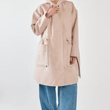 Maxi Hooded Coat - Soft Oat
