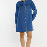 Aveline Denim Shirt Dress