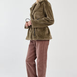 Vivi Fur Jacket - Dark Olive
