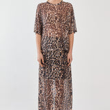 Oxley Print Mesh Skirt - Animal