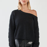 Kiara Asymmetric Knit - Black