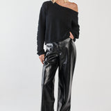 Kiara Asymmetric Knit - Black