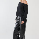 Kiara Asymmetric Knit - Black