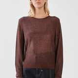 Maiken Lurex Knit Jumper - Chocolate