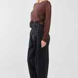 Maiken Lurex Knit Jumper - Chocolate
