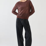 Maiken Lurex Knit Jumper - Chocolate