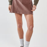 Parco Cord Mini Skirt - Mushroom