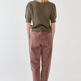 Esti Pointelle Knit Tee - Khaki