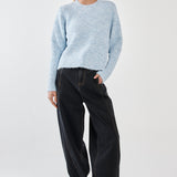 Marli Boxy Rib Knit - Pale Blue