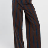 Maja Stripe Jean - Choc/Rinse