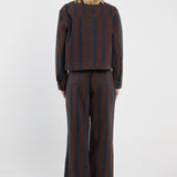 Maja Stripe Jean - Choc/Rinse