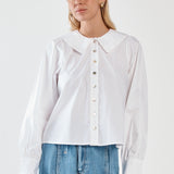 Gypsy Large Collared Shirt - White