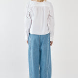 Gypsy Large Collared Shirt - White