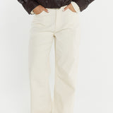 Nuala Wide Leg Jean - Parchment