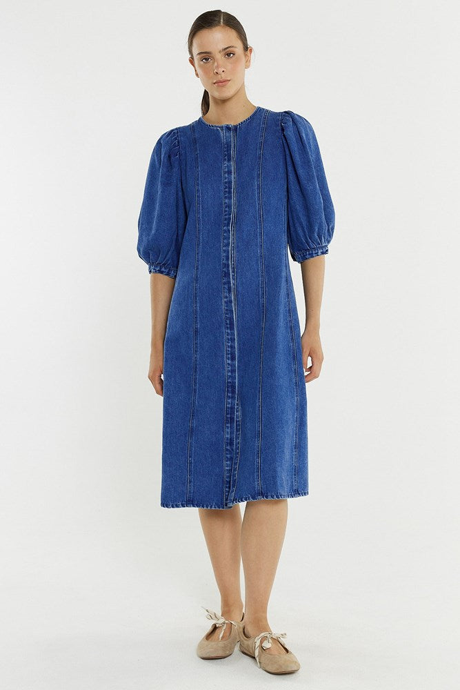 denim midi dress australia Womens Dresses Denim Midi Dress Australia Courtney Pleated Denim Midi Dress Avara