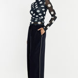 Pammie Seamed Mesh Top