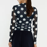 Pammie Seamed Mesh Top