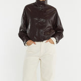 Jude Leather Look Bomber