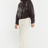 Jude Leather Look Bomber