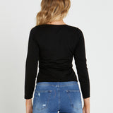 Serena Vee Top - Black