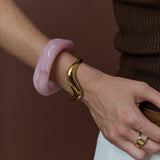 Angular Cuff Bangle - Pink