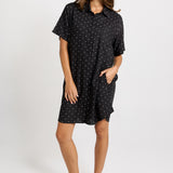 Lizzie Spot Shirt Dress - Black/White