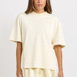 Jazel Slouch Stripe Tee - Lemon/White