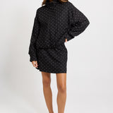 Brookie Spot Bomber Jacket - Black/White