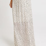 Rachel Spot Mesh Maxi Skirt - White/Black