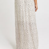Rachel Spot Mesh Maxi Skirt - White/Black