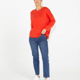 Angelina Reversible Knit - Red
