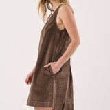 Parco Cord Shift Dress - Mushroom