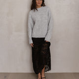 Romee Knit - White Marle