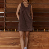 Parco Cord Shift Dress - Mushroom