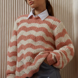 Nikkita Wavy Stripe Knit - Cream/Pink
