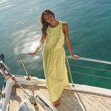 Helmi Broderie Tank - Yellow