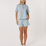 Indie PJ Separates Set - Blue/Green Stripe