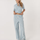 Simmy PJ Separates Set - Blue/Green Stripe