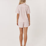 Indie PJ Separates Set - White/Pink Stripe
