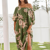 Antonie Off Shoulder Dress - Moonflower