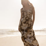 Carmine Dress - Blurred Floral