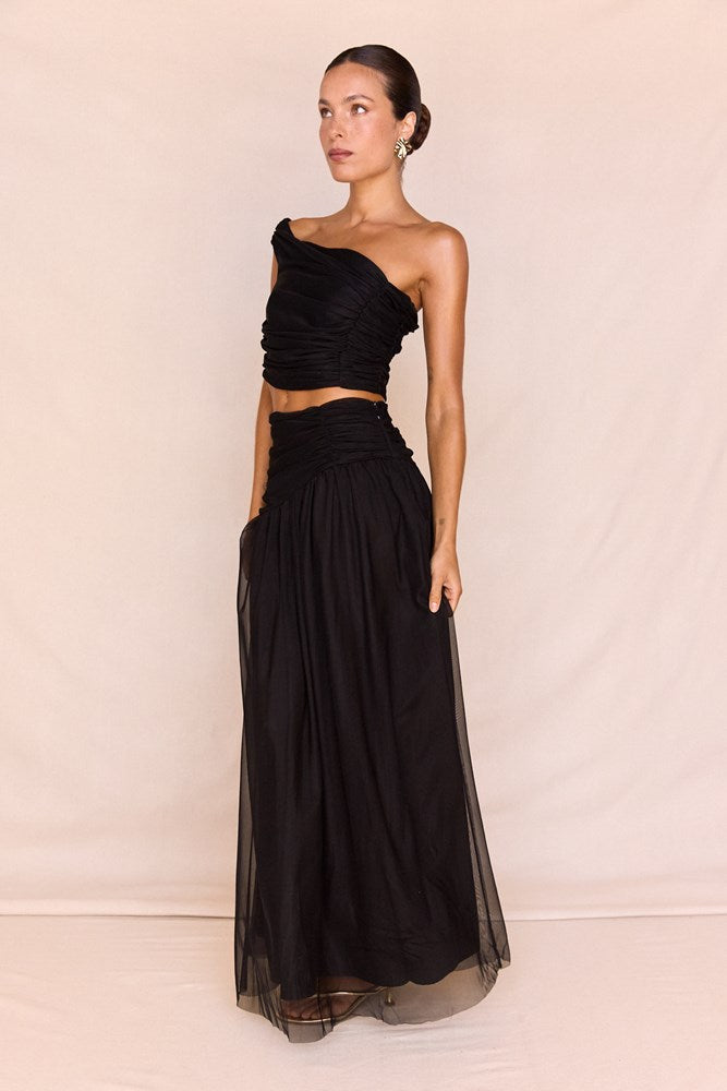 Clea Asym Top in Black – women's top by SASS