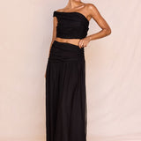 Clea Tulle Skirt in Black – women's maxi skirt by SASS