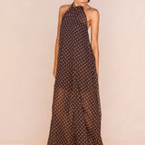 Steph Halter Neck Dress in Polka Dot – women's maxi dress by SASS